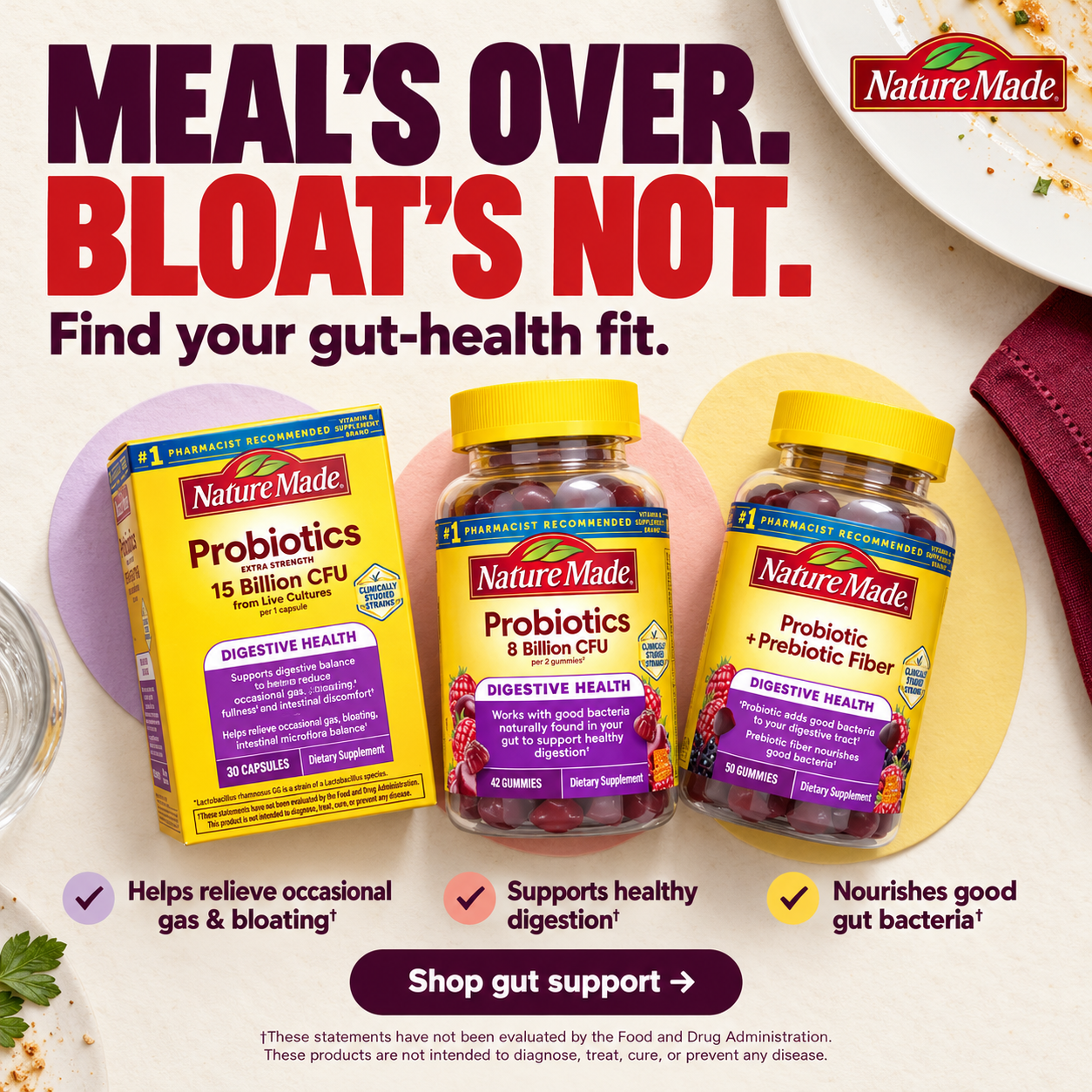 Gut health ad, redesigned